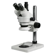 Microscópio trinocular estéreo, suprimentos de amscópio 7x-45x, microscópio trinocular estéreo com suporte de 14 polegadas e luz anel de led 64 2024 - compre barato