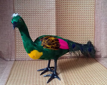 Simulação de pavão colorido em polietileno e furs, adereços de decoração para casa de modelo d402, 30x28cm 2024 - compre barato