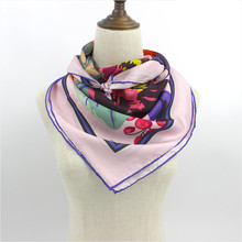 [XiuKe]scarves 2019 new fashion  women  Luxury Square silk scarf  Classic color printing lady silk shawl 2024 - buy cheap