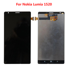 Display lcd preto para nokia lumia 1520, tela sensível ao toque para substituição 2024 - compre barato