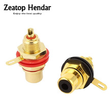 10Pcs New Gold Plated Female RCA Phono Jack Panel Mount Amplifier Chassis Socket plug adapter Connector 2024 - buy cheap