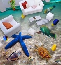 Custom 3d floor Ocean starfish wallpaper for bedroom Living room bedroom wallpaper self adhesive waterproof vinyl flooring 2024 - buy cheap