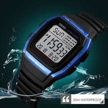 SKMEI-relojes deportivos digitales para hombre, pulsera electrónica LED resistente al agua, de marca, 2018 2024 - compra barato