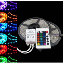 Flexible LED Strip Light 5M 5050 SMD Waterproof 60 LEDs/M 300 LEDs Warm White Red Green Blue Yellow RGB IR Remote Controller 12V 2024 - buy cheap