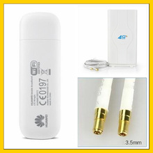 E8372 150mbps 4g lte modem wifi embutido + antena amplificadora de sinal 4g conector duplo ts9 2024 - compre barato