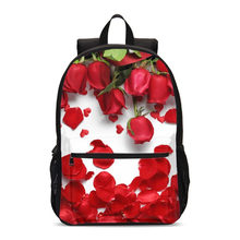 3D Rose Prints Bags For Teenager Girls Backpack Kids Mochilas Escolares Infantis Children School  Shoulder Bags Satchel Knapsack 2024 - buy cheap