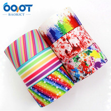 OOOT BAORJCT 175228 , 25MM Gradient rainbow Printed grosgrain ribbon, DIY handmade Hair accessories Material wedding gift wrap 2024 - buy cheap