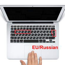 Adesivo para teclado russo, capa protetora de silicone para macbook air 13 "/13" 15 "pro/retina, versão eu 2024 - compre barato