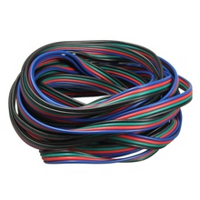 Новый 4 контактный провод удлинитель Соединительный кабель Шнур для светодиодной ленты RGB 3528 5050 разъем Красочные 5 м 2024 - купить недорого