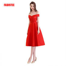 FADISTEE New arrival elegant Prom party Dresses  Vestido de Festa A-line lace-up satin short dress evening frock red 2024 - buy cheap