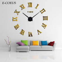 Spoon Fork Creative Quartz Wall Mounted Clocks Creative Wall Sticker 3D Large Number Exquisite Gift European Style Wall Clocks 2024 - buy cheap