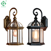 Vintage Wall Lamp E27 Bulb Sconce Light Fixtures Black Bronze LED Wall Lights Outdoor Porch House Home Yard Garden Lighting 2024 - buy cheap