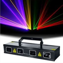 Red yellow blue green color laser light Disco laser bar wedding stage lighting 4 laser projector, dmx stage light, stage lighting effect, for professional stage & dj, Four color 2024 - buy cheap