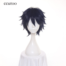 ccutoo 30cm Ao no Blue Exorcist Okumura Rin FAIRY TAIL Blue Short Fluffy Layered Synthetic Hair Cosplay Wig Full Hair 2024 - buy cheap