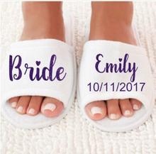 personalized Wedding Slippers,wedding Bride&Bridesmaid name Slippers, maid of honor Slippers,.Bachelorette party favors gifts 01 2024 - buy cheap