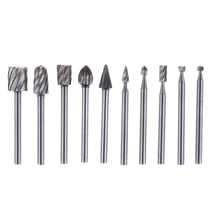 10pcs New 3mm Burrs Wood Rotary Burr Mill Cutter Drill Bit Grinder Carving For DIY Wood Stone Metal Root CarvingTools 2024 - buy cheap