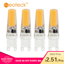 Neoteck-bombilla LED regulable de 5W, lámpara de CA 220-240V, Epistar COB, reemplazo de lámpara de araña halógena, unids/set 4/juego 2024 - compra barato