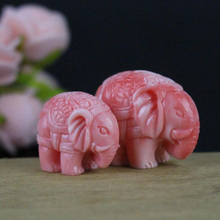 WEIYU 5pcs Synthetic Coral Spacer Beads Animal Elephant Pendant Beads 3D Charms Fit For Handmade Necklace DIY Jewelry Making 2024 - buy cheap