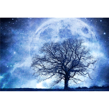 Needlework, Diamond embroidery, diy full drill diamond painting, picture 3d crystal rhinestones mosaic - Blue moon & tree A6891R 2024 - buy cheap