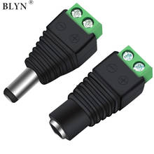 BLYN DC Connector 5.5mm x 2.1mm Jack Socket Male and Female LED Adapter For CCTV Power Convert LED Strip Light Connection 2024 - купить недорого