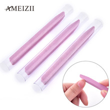 AMEIZII 1Pcs Stone Nail File Buffer Sanding Grinding Block V-shape Cuticle Remover Trimmer Buffer Nail Art Pusher Manicure Tool 2024 - buy cheap