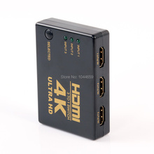 Adaptador triplicador de sinal áudio e vídeo, 4k * 2k 1080p, com 3 entrada e 1 saída, para dvd/ps4/hdtv 2024 - compre barato