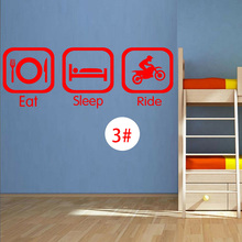 EAT SLEEP PLAY ANY SPORT HOBBY BOYS GIRLS PVC WALL STICKER QUOTE VINYL WALL DECALS FOR KIDS BEDROOM DECORATION 2024 - buy cheap