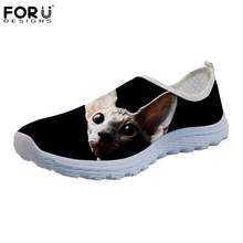 FORUDESIGNS Sneakers Women Cool Canadian Hairless Cat Pattern Casual Brand Women's Summer Flats Super Light Ladies Loafers Shoes 2024 - buy cheap