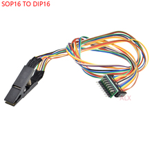 SOP SOIC SOIC16 SOP16 FLASH CHIP зажим для проверки ИС BIOS программатор sop16 на разъем dip16 адаптер конвертер 2024 - купить недорого