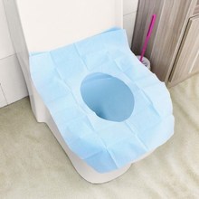Almofada de papel higiênico impermeável da esteira das tampas descartáveis do assento do toalete do curso portátil de 5 pces único pacote 38*46cm 2024 - compre barato
