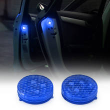 ALLOMN 1 Pair Car Led Strobe Warning Light Blue Anti-Collision LED Flash Light with IP65 Waterproof Magnet Induction 2024 - buy cheap