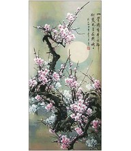 Embroidery Package  Cross Stitch Kits Unopen Luxurious  1 Piece  Plum Flower Moon  New  Free shipping  Luxurious 2024 - buy cheap