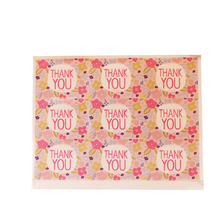 900pcs/Lot Kawaii Pink Flowers Thank you Handmade Sticker Label Sticker DIY For Gift Cake Baking Scrapbooking Sealing Sticker 2024 - buy cheap