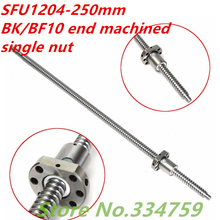 Free Shipping for 1pc SFU1204 250mm Ball Srew L250mm Ballscrews +1pc 1204 ball nut BK/BF10 end machined CNC parts 2024 - buy cheap