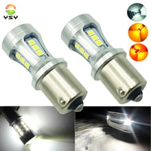 2x1156 BA15S 1157 BAY15D Led P21/5W Bulbs 18SMD 3030 Car Reverse Lights Stop Tail Brake Lamp Back Up Turn Signal Red Amber White 2024 - buy cheap