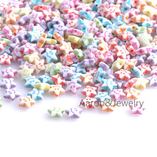 200Pcs 9mm Mixed Acrylic smile Face Star Spacer Loose Beads For jewelry Findings YKL0337X 2024 - buy cheap