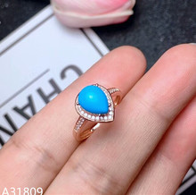 KJJEAXCMY joyería fina 925 Plata pura incrustada natural turquesa anillo de mujer joyería forma de gota de agua 2024 - compra barato