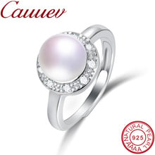 Cauuev female ring,adjustable natural pearl ring engagement jewelry engagement ring women girl wedding event jewelry accessories 2024 - buy cheap