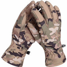 Outdoor Men Women Camouflage Shark Skin Soft Shell Mittens Full Finger Army Sports Riding Hiking Cargo Climiing Tactical Gloves 2024 - buy cheap