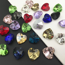 More Colors Heart Shape 10mm Pointback Glass Crsytals One Hole Rhinestones For Dress Making 2024 - buy cheap