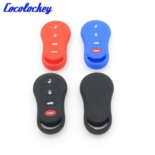 Cocolockey Silicone Car Key Cover for Chrysler Dodge Jeep Concorde Sebring LHS Viper Stratus Liberty 4 Buttons Key Case for Car 2024 - buy cheap