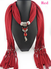 New design tassel scarf favorite cute fox pendant scarf women handkerchief jewelry necklace scarves free shipping 2024 - buy cheap