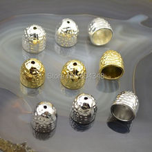 100 pc Ouro/cor Prata 13x13.5mm Fim Bead Caps, Resultados Da Jóia 11mm de diâmetro interno 2024 - compre barato