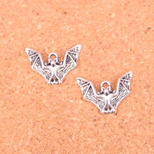86Pcs Antique Silver Plated flying bat vampire halloween Charms Diy Handmade Jewelry Findings Accessories 17*23mm 2024 - buy cheap