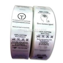 free shipping custom clothing printed care labels/washing tag/washable garment labels/washing signs/tag printing/brand 500 pcs 2024 - buy cheap