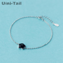 Uini-tail-pulsera de plata de ley 925 con forma de estrella de arena negra coreana, brazalete sencillo y exquisito, joyería de moda femenina, regalo de cumpleaños 2024 - compra barato