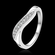 Free Shipping 925 jewelry silver plated Jewelry Ring Fine Fashion Silver Plated Zircon Women&Men Finger Ring SMTR159 2024 - buy cheap