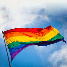 Rainbow Flag 3x5 FT 90x150cm Polyester Lesbian Gay Pride LGBT For Decoration 2024 - купить недорого