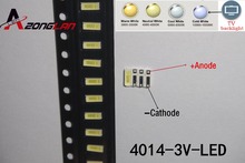 500 piezas JUFEI LED retroiluminación LED 0,3 W 3V 4014 blanco 90MA retroiluminación de la pantalla LCD para TV aplicación de TV 01 JT.CB414BF-BC 2024 - compra barato