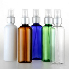 Garrafa de perfume líquida atomizador 50 tamanhos 100ml, spray pet vazio com tampa de alumínio anodizado, garrafa de plástico de ombro redondo 2024 - compre barato